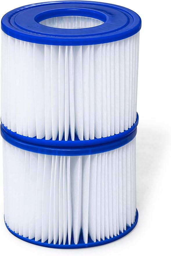 Bestway SaluSpa Replacement Spa Filter Cartridge, Type VI Hot Tub Filter Cartridge, Compatible with Coleman and SaluSpa Inflatable Hot Tub Spas, 2-Pack