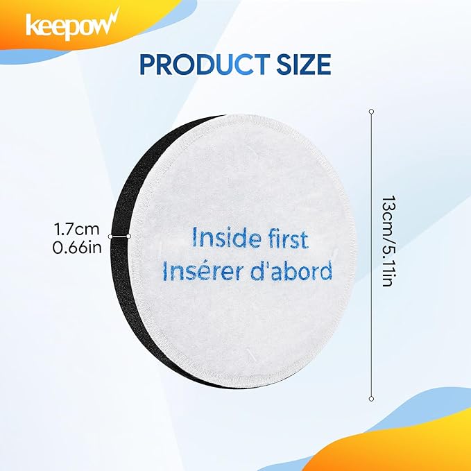 KEEPOW Vacuum Filter Replacement For Eureka Vacuum Power Speed NEU182B, NEU181, NEU182A, NEU188A, NEU192A, NEU180, NEU180C, NEU182, NEU202, NEU12CT, NEU186, NEU188, NEU190, NEU1982, Part #E0202,1 Pack
