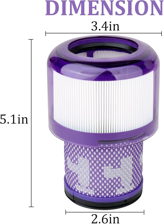 Filter Replacement for Dyson V15 V11,3 Pack Filters Compatible with Dyson V15,V15s Detect/Submarine,V11 Torque Drive/Origin/Animal/Extra/Complete Cordless Vacuum Filters Replacements Parts
