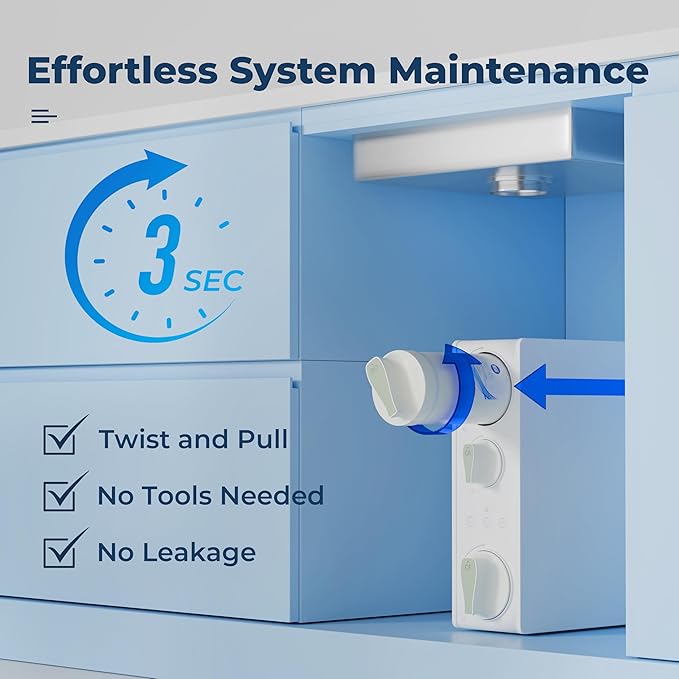 iSpring RO500AK-ORB Reverse Osmosis Water Filter, NSF 58 Certified, 500 GPD Tankless Under Sink RO System, Natural pH Alkaline Remineralization, 2:1 Pure to Drain Ratio, Oil Rubbed Black Faucet