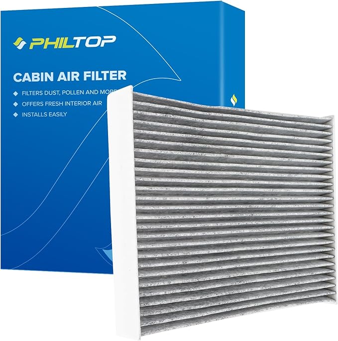PHILTOP HEPA Cabin Air Filter w/Activated Carbon, Compatible with CF11174 Ford Fusion 2010-2012, Lincoln MKZ 2010-2012, Mercury Milan 2010-2011