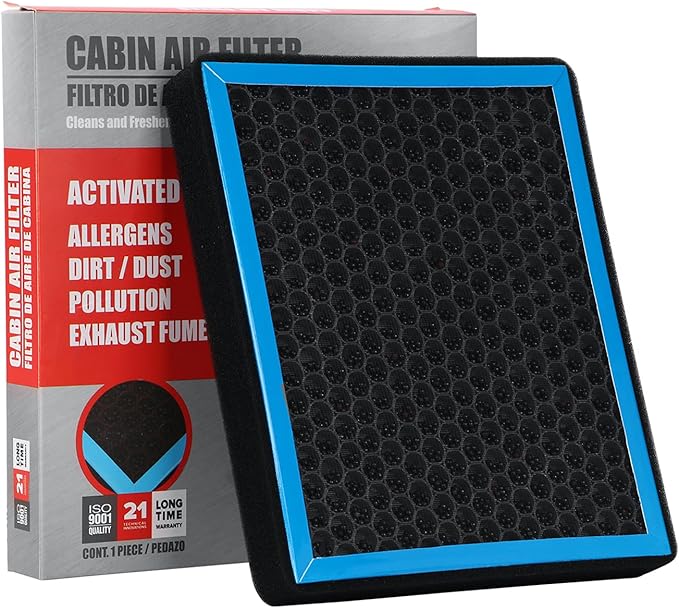 CF11966 Cabin Air Filter with Nutshell Activated Carbon Compatible with Chevy Silverado 1500 2500 3500 HD Cruze Equinox Tahoe Colorado Impala Malibu Blazer Traverse & Buick Cadillac GMC 2016-2025.