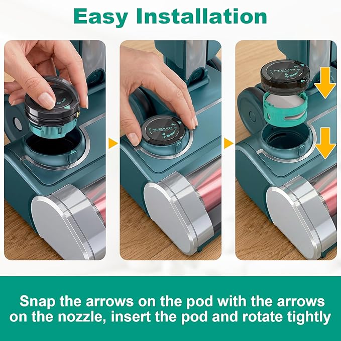 Replacement for Shark Odor Neutralizer Cartridge for Shark AZ3002 AZ4002 AZ3000 HZ3000 HZ3002 IZ862H IZ562H HP301 RV2820AE Upright Vacuum, Air Puri-fiers & Robot Vacuums, original fragrance, 4 pack