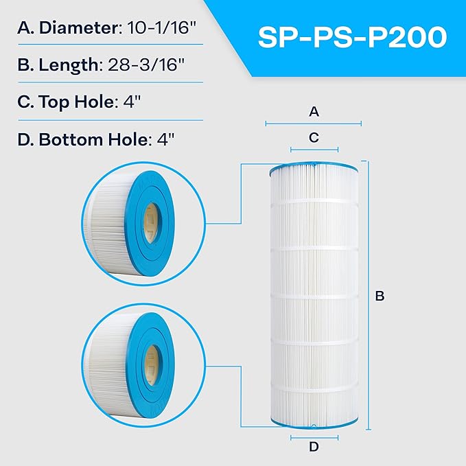 SpiroPure Replacement for Hayward SwimClear C200S CX200XRE CS200E Pleatco PA200S Unicel C-9442 Hot Tub Spa Pool Replacement Cartridge