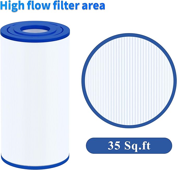 Cryspool® 04061 Filter Compatible with C-4335, PRB35-IN, R173431, Guardain 409-219, FC-2385, 03FIL1300, 35 Sq. Ft Spa Filter Cartridge, 2 Pack