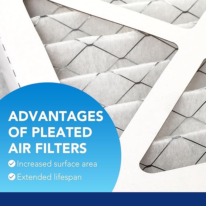 LotFancy 12x12x1 Air Filter MERV 13 4-Pack, Electrostatic Pleated HVAC Furnace Air Filter, Captures Pet Dander Smog Smoke, Actual Size: 11.75"x11.75"x0.75"