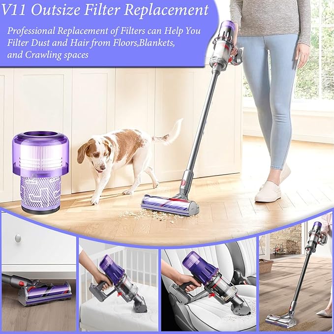 Replacement Filter Compatible with Dyson V11 Outsize, V11 Outsize Origin, Outsize Plus, Outsize+, Outsize Absolute+, SV16, SV29 Vacuum Cleaner, Compare to Part 970422-01 (2 PACK) (2 PACK)