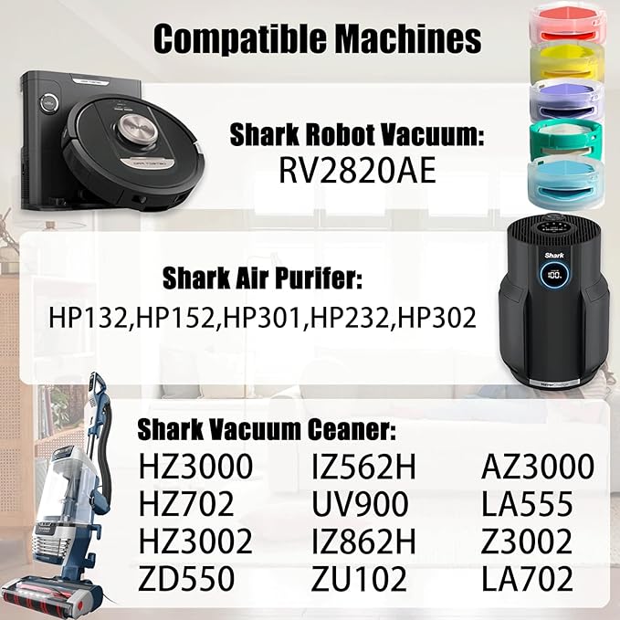 Odor Neutralizer Replacement Cartridges for fit Shark ZU102 LA702 UZ565H AZ3002 AZ4002 AZ3000 HZ3000 HZ3002 IZ862H IZ562H ZD550 Stratos Upright Vacuum,Compared to Part# 1541FC3000,10 Pack