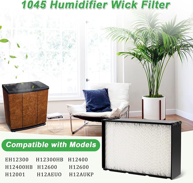 3 Pack 1045 Super Wick Humidifier Filter Replacement Compatible with 1045 Air-care Essick Humidifier Model H12300/H12300HB/H12400/H12400HB/H12600/H12600/H12001/H12AEUO/H12AUKP