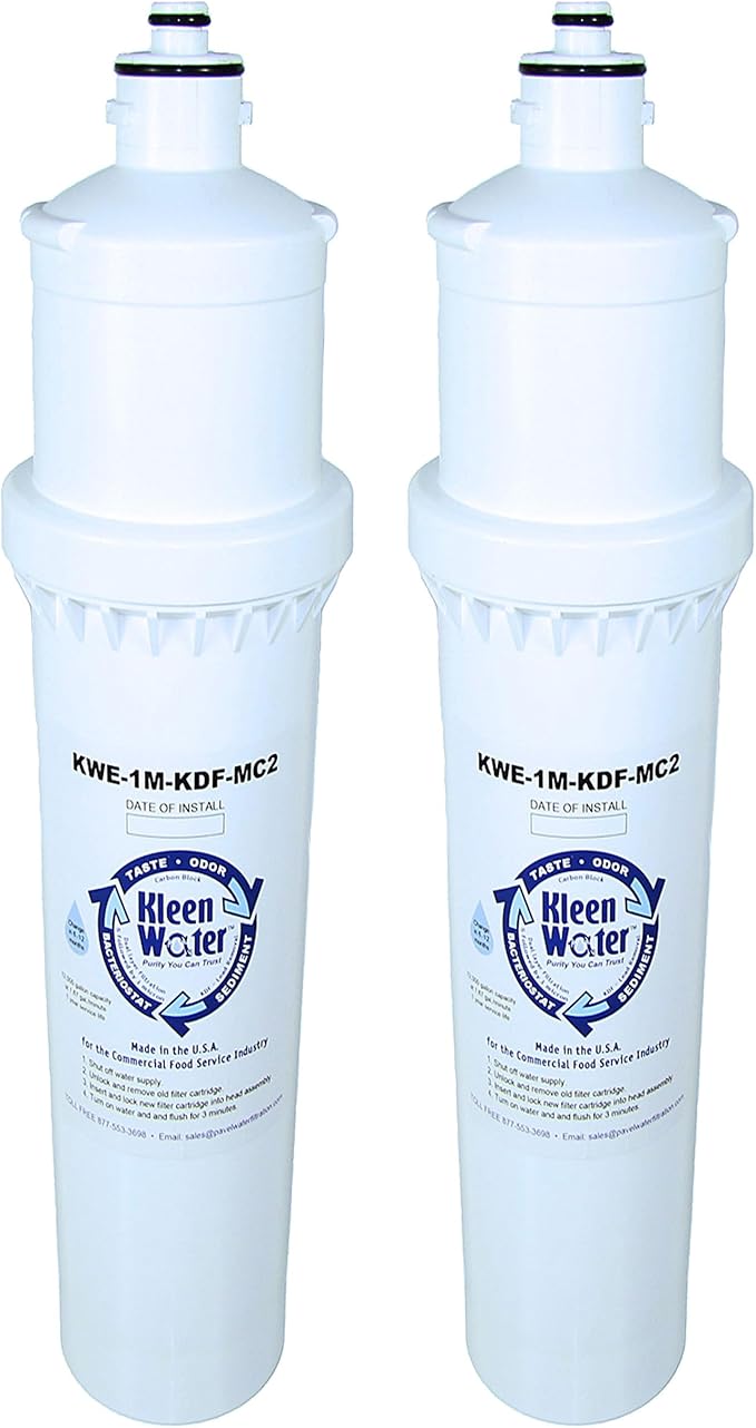 KleenWater Brand Filters Compatible with Everpure MC2 Compatible Filter, Replacement Cartridge for EV9612-56, Set of 2