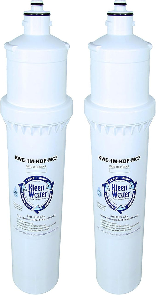 KleenWater Brand Filters Compatible with Everpure MC2 Compatible Filter, Replacement Cartridge for EV9612-56, Set of 2