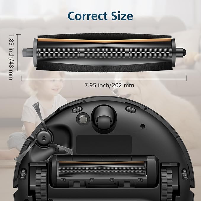 TriCut Brush for MOVA P10 Pro Ultra, E40 Ultra, P50 Pro Ultra, for Dreame L40 Ultra, D30 Ultra, X40 Ultra, D10 Plus Gen 2, L10s Ultra/Pro Ultra, C20 Plus, L20 Ultra, L30 Ultra, X30 Ultra, D9 Max Gen 2