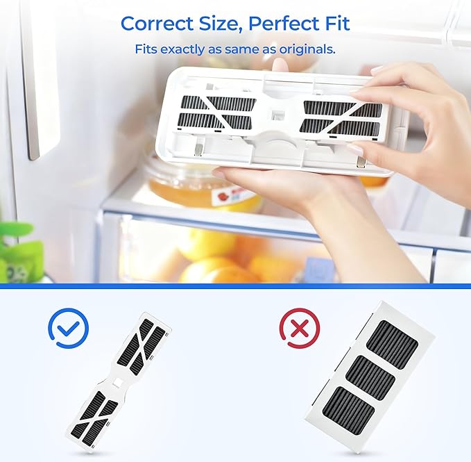 TEEHAY PWF-1 FPPWFU01 Water Filter & PureAir AF-2 FRGPAAF2 Air Filter Combo, Compatible with Frigidaire FRIGCOMBO6, GRFS2853AF, FRFC2323AS, FRFS2823AS, FRFS282LAF, GRFC2353AF, FRFS2823AD, 3 Combo