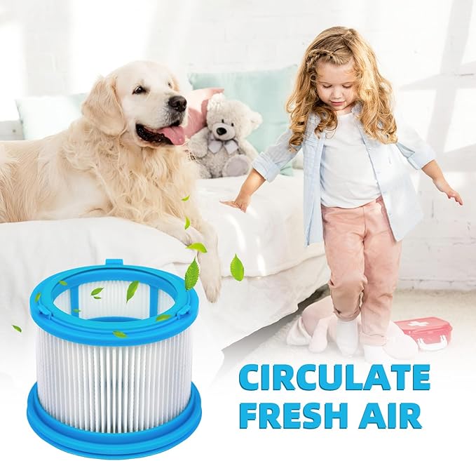 4039 Filter Kit Replacement for Bissell PowerClean FurGuard 280W Self-Standing Cordless Vacuum 4051 4052 4205 Series, NO.1646969 & 1646970, 2 Post Motor Filters and 4 Carbon Filters, 1 Cleaning tool