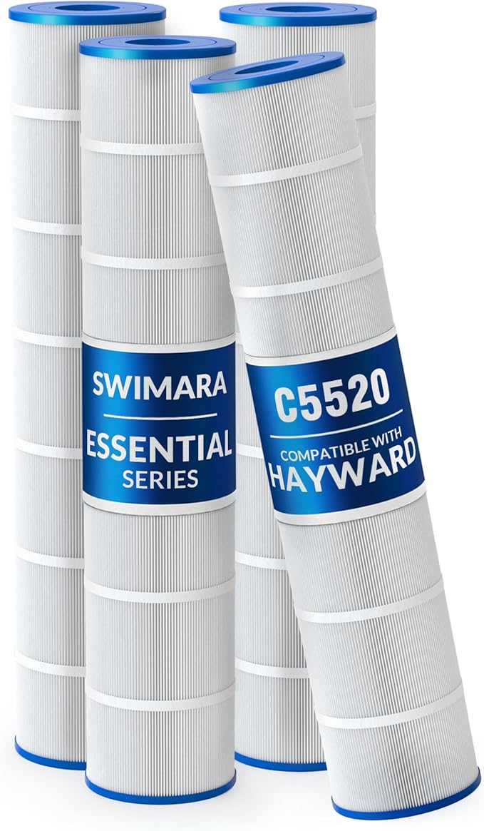 Pool Filter Cartridge for Hayward Systems, Essential Series, Replacement for CX1380RE PA137, Compatible with SwimClear C5520 C5500, Cylindrical Fabric, 548 Sq. Ft., 4-Pack