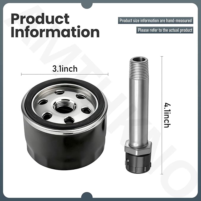 MIU13767B Easy Change Conversion Kit (AM125424 Oil Filter & AM131611 Drain Plug & MIU13767 Adapter Fitting) for John Dee-re Lawn/Garden Tractor E120, E130, E150, E160, E170, E180, X166R, Z335E etc