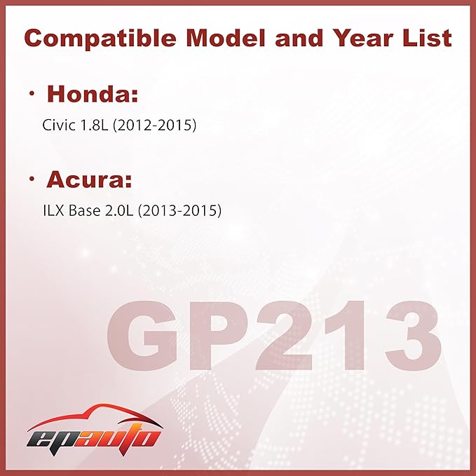 EPAuto GP213 (17220-R1A-A01) Engine Air Filter, Compatible with Honda Civic 1.8L (2012–2015), Acura ILX Base 2.0L (2013–2015)