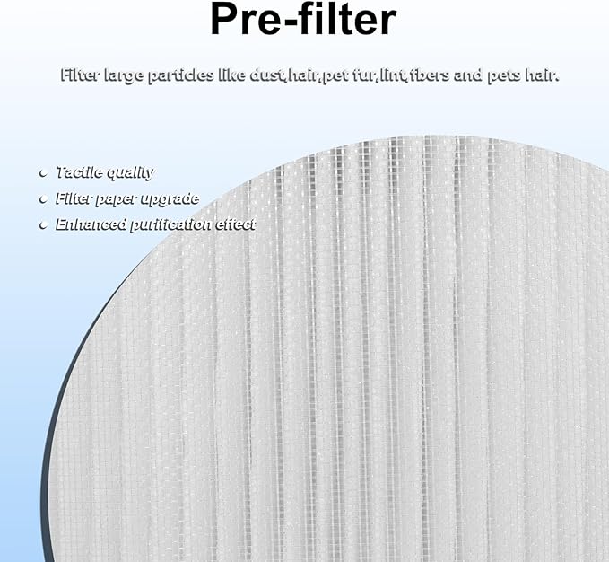 2 Packs AC400 Replacement Filter Compatible with Purivortex AC400 Air Purifier, H13 True HEPA Filter for Home, High Efficiency for Allergies & Odor Reduction