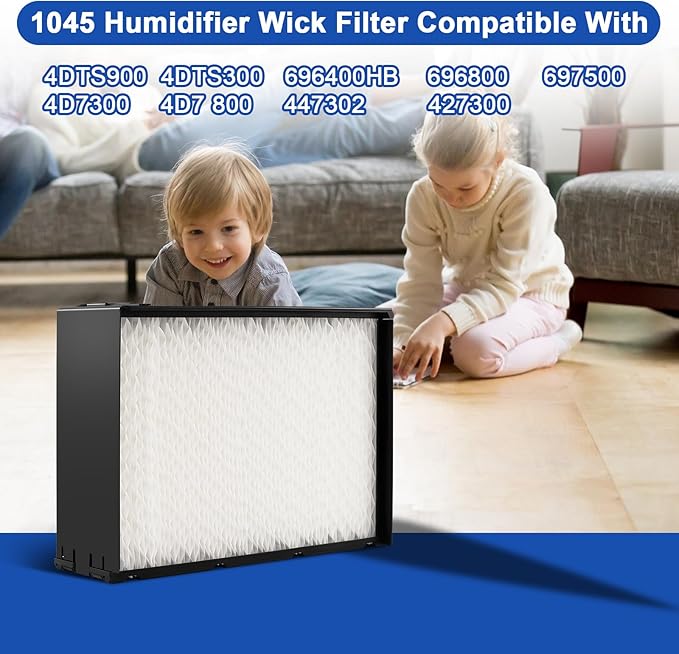 2 Pack 1045 Humidifier Super Wick Filter Compatible with Essick Air AIRCARE H12300, H12300HB, H12400, H12400HB, H12600, H12600, H12001, H12AEUO, H12AUKP Series Humidifiers. (2)