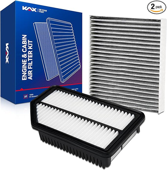 KAX Engine & Cabin Air Filter Kit, Replacement for Kia Soul 2012-2013, Replace# CA11206 CF10776