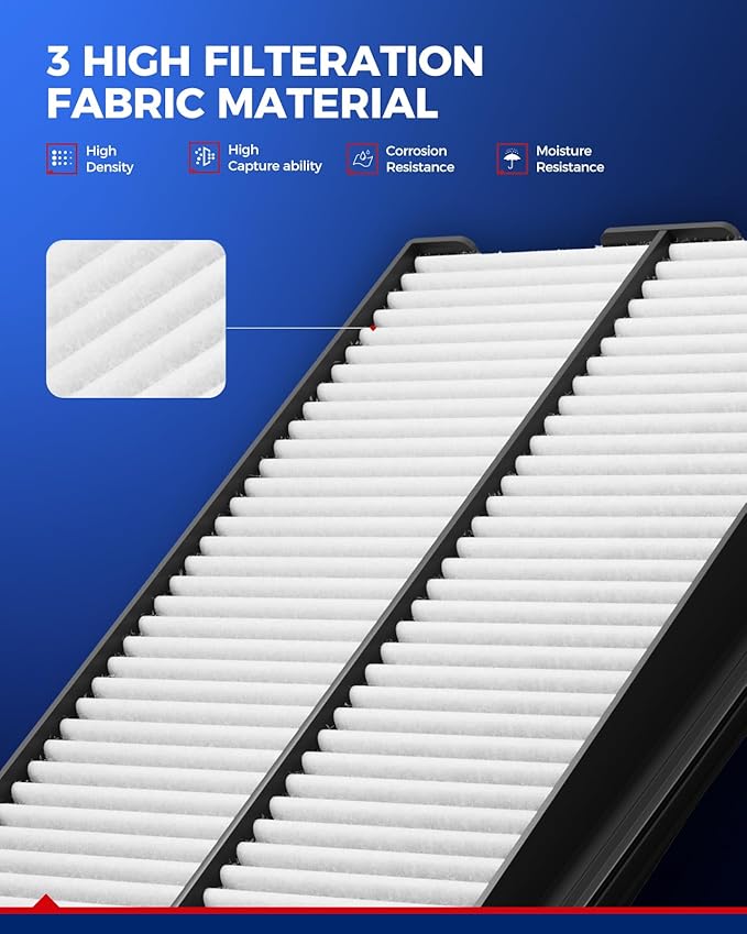 KAX Engine & Cabin Air Filter Kit, Replacement for Nissan TITAN 2017 2018 2019 2020 2021-2024, Replace# CA12168 CF10743