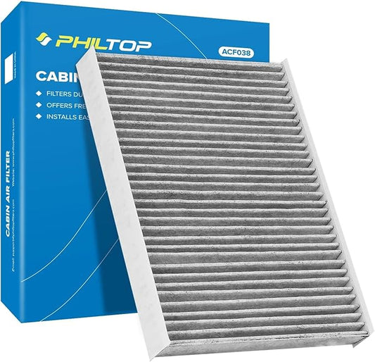 PHILTOP HEPA Cabin Air Filter w/Activated Carbon, Compatible with CF12161 Kia Sorento 2016-2020, Carbon Filter Up Dust Pollen Odor