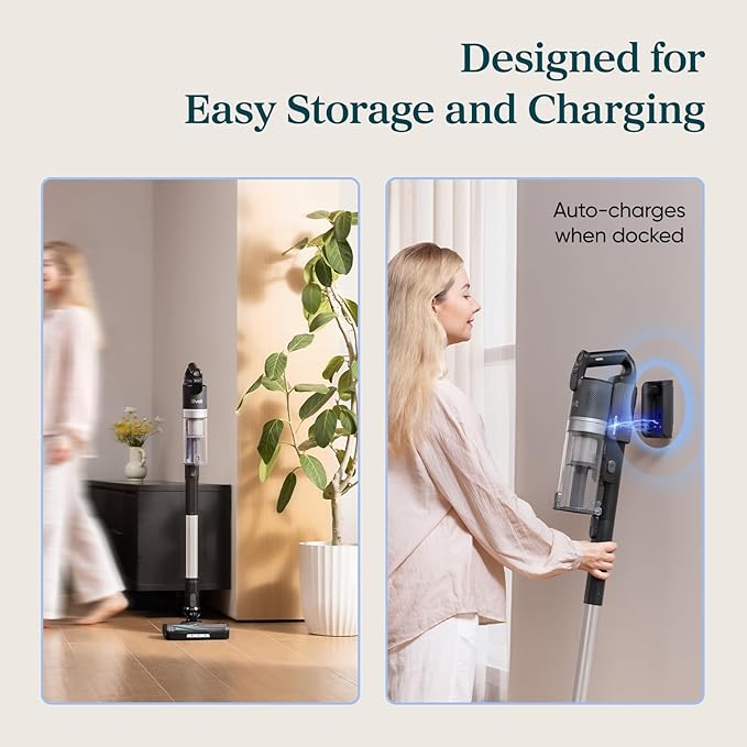 LEVOIT Cordless Vacuum Cleaner with HEPA Filter, Anti-Tangle Brush, Up to 70 Minutes, Charging Wall Dock, Powerful Suction, Lightweight, for Carpet, Hard Floor, Pet Hair, LVAC-200 MAX