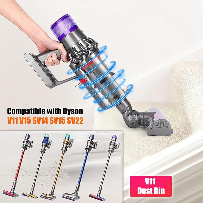 Dust Bin Vacuum Parts & Filter Replacement Parts Compatible with Dyson V11 V15 SV14 SV15 SV22 Vacuum Cleaners - Vacuum Attachments Parts