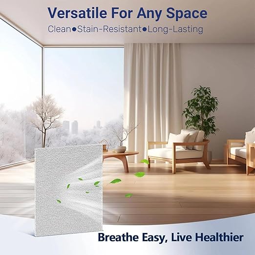 MERV 8 Air Vent Filters 20x99 Inch,Cut to Size Air Filter Material (60+ Filters), Electrostatic Triple Vent Filters for Floor, Ceiling, HVAC & RV Vents, Includes 48 Adhesive Hook Tape