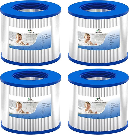 Screw in Hot Tub Filters for Relxtime Spas/ALEKO Hot Tub/Wejoy Hot Tub Aquaspa/Co-z Spa Hot Tub/Wave Spas/CleverSpa, Screw-On/Threaded Filter for Type PM_SPA-P154, 8106-4 Pack