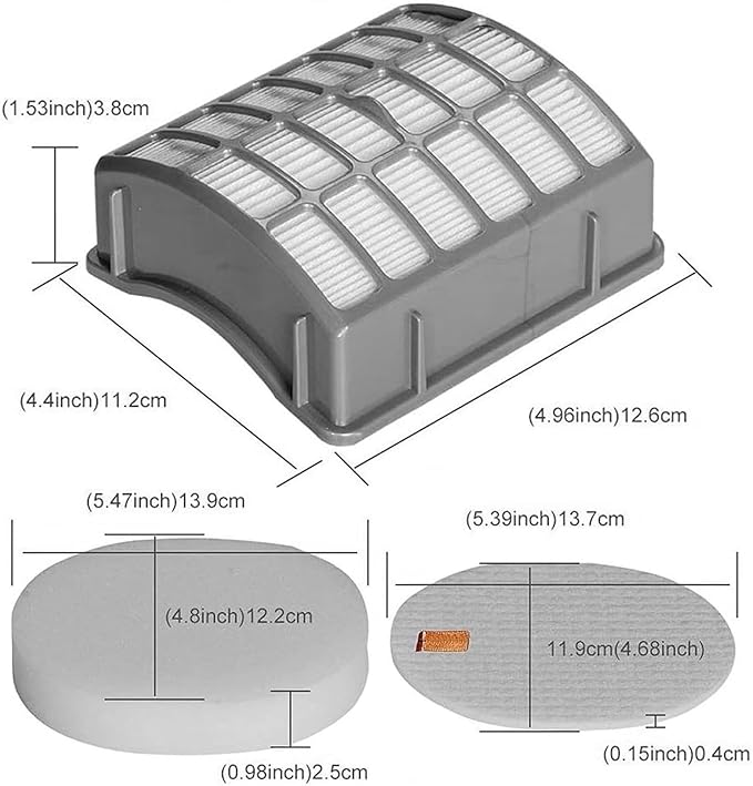Filters Replacement for Shark Navigator Professional NV60, NV70, NV70 26, NV71, NV80, NV85, NV80 26, NVC80C, NV90, NV90 26, NV95, UV420, NV510 31 Vacuums. Part # XFF80 & XHF80