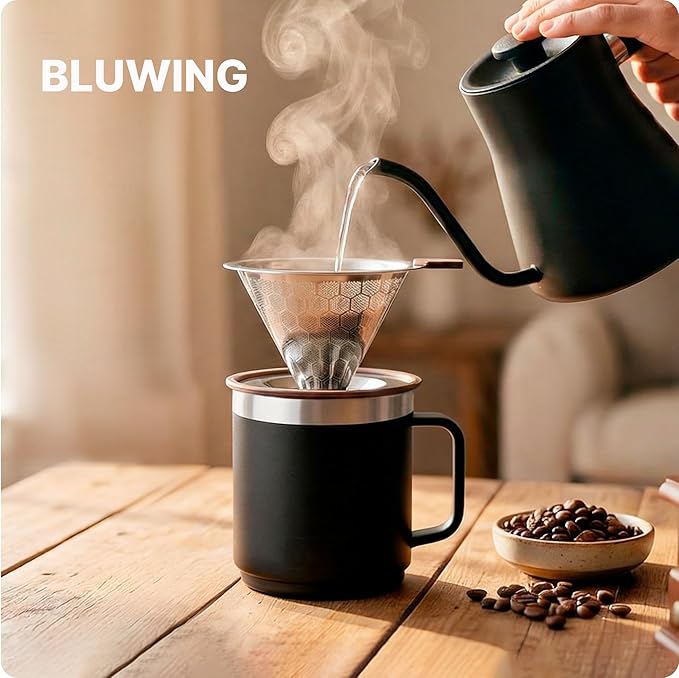 Pour Over Coffee Dripper for YETI 14oz Mug, Paperless Reusable Stainless Steel Coffee Filter for YETI 20oz Tumbler, BPA Free