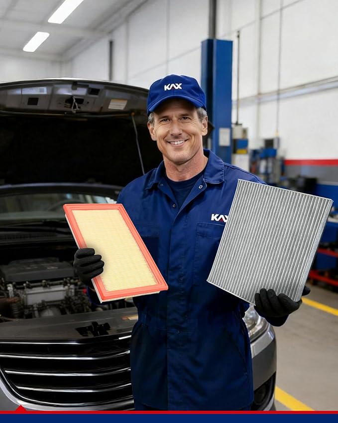 KAX Engine & Cabin Air Filter Kit, Replacement for Nissan Murano 2009-2014, Maxima 2009-2014, Altima 2007-2012 3.5L, Quest 2011-2017, Replace# CA4309 CF11173