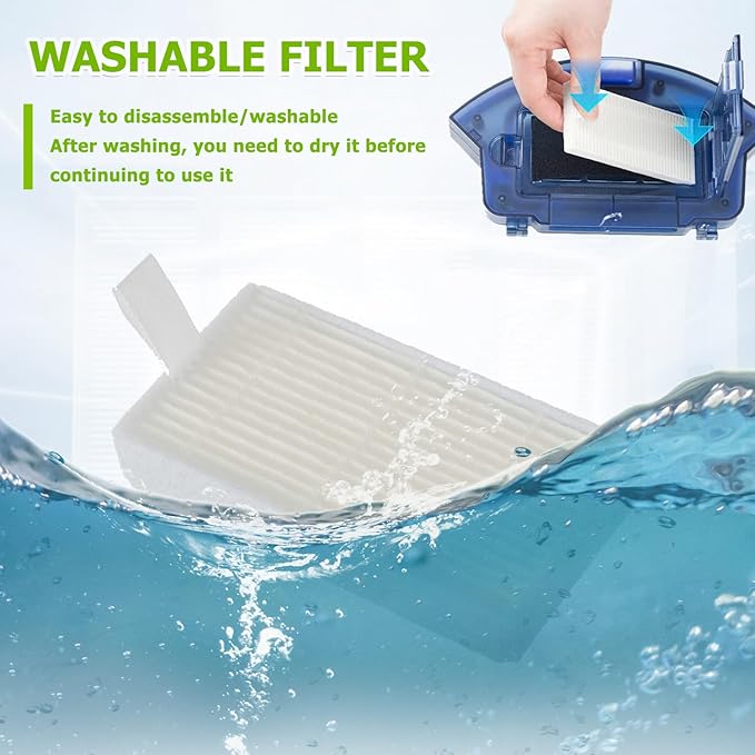 HEPA Vacuum Filters Replace for I-LIFE v3 v3s V3s pro v5 v5s v5s Pro I-LIFE Robot Vacuum Filters(pack of 10pcs)