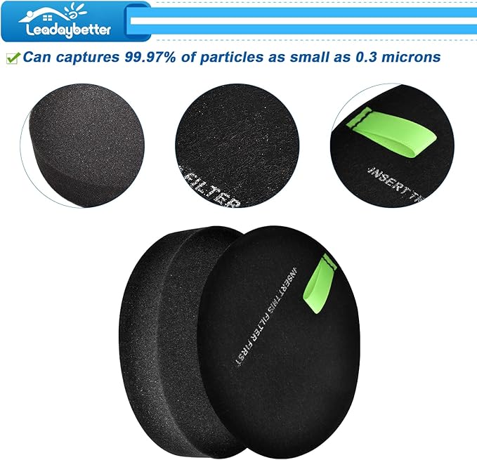 Leadaybetter 39883 Vacuum Filter for Bissell Pet Hair Eraser 39883 3418 3774F 3409 3774 3774G 3775 3415 3404 3402 SurfaceSense Vacuums, Model 1635630 & 1635629