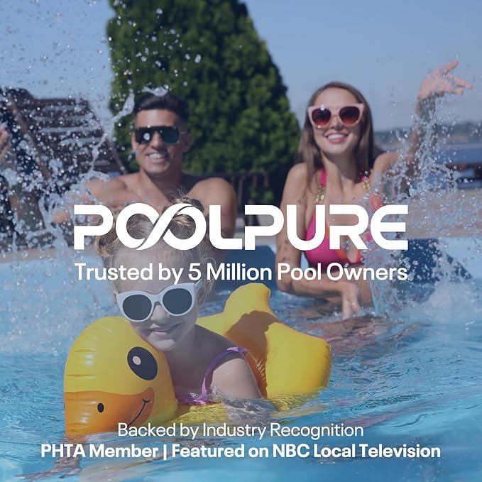 POOLPURE Type I Pool Filter Cartridge, Compatible with Summer Waves Type I P53RX0330000 / P53FX0330000, 58093, for Summer Waves Above Ground Pool Pump,300/330 Gal/H Filter Pump (8, White)