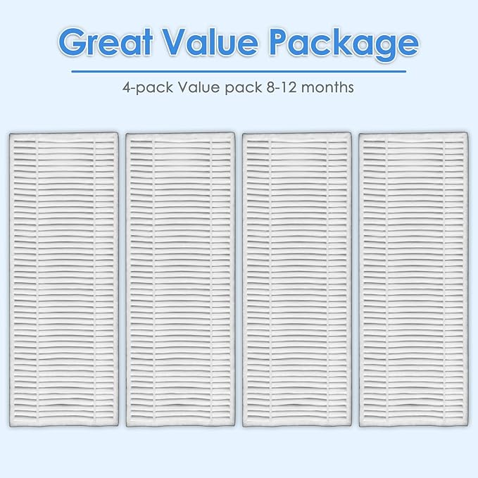 (4 Pieces) M210 HEPA filter compatible with Lefant M210 M213 M210S M210B M213S OKP Life K2 K3 K3A K4 K5, Robot Vacuum Cleaner Filter Replacement Parts