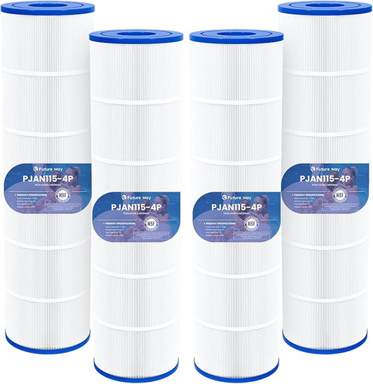Future Way CV460 Pool Filter Cartridges Replacement for Jandy CV460, CL460, Replace Jandy R0554600, Pleatco PJAN115, Unicel C-7468, 4X115 sq.ft, 4 Pack