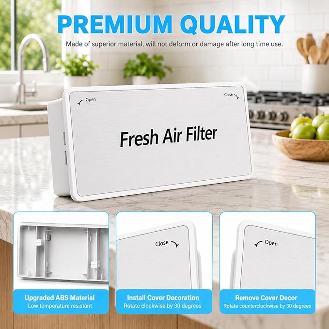 ADQ75493301 Refrigerator Air Filter Cover Replacement Part Compatible with LG Fridge Fresh Air Filter Housing Case Assembly Replaces AP6887594 PS12724761 Fits LRFXC2416S LRMVS3006S