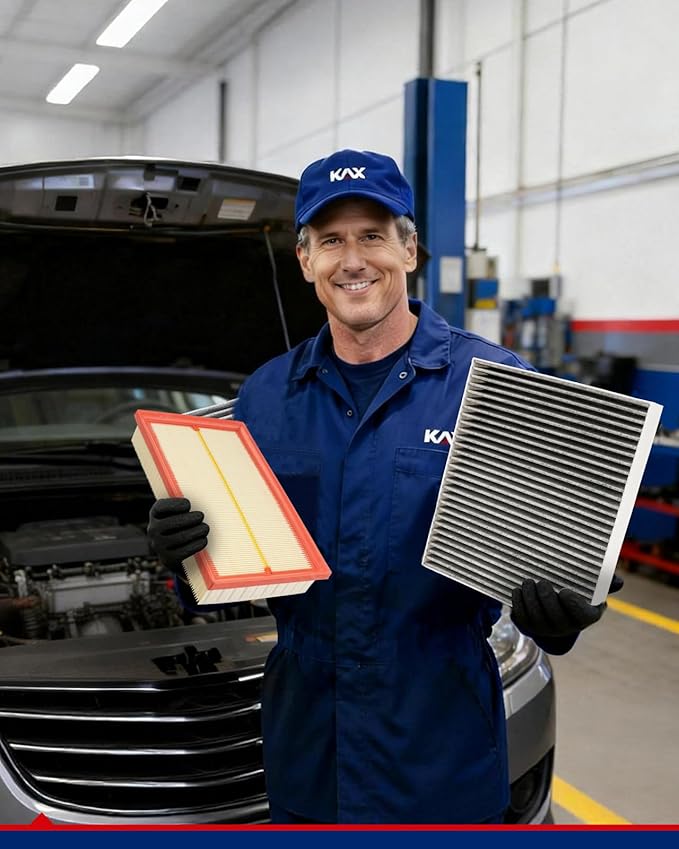 KAX Engine & Cabin Air Filter Kit, Replacement for Volkswagen Jetta 2019-2026 1.4T/1.5T, Taos 2022-2025, Golf 2019-2021, Golf SportWagen 2019, Replace# CA12777 CF11643