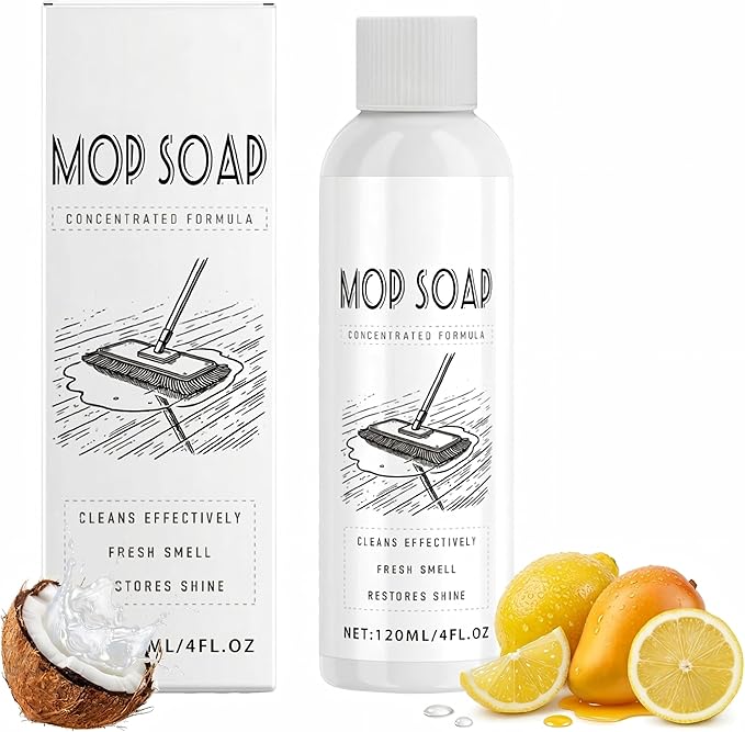 Brazilian Waves Mop Soap for Floor Cleaning, Luxury Mop Soap Brazilian Waves Multi Purpose Cleaner, Residue-Free for Hardwood & Tile, Robot Vacuum Compatible, 120ml (1 Pack)