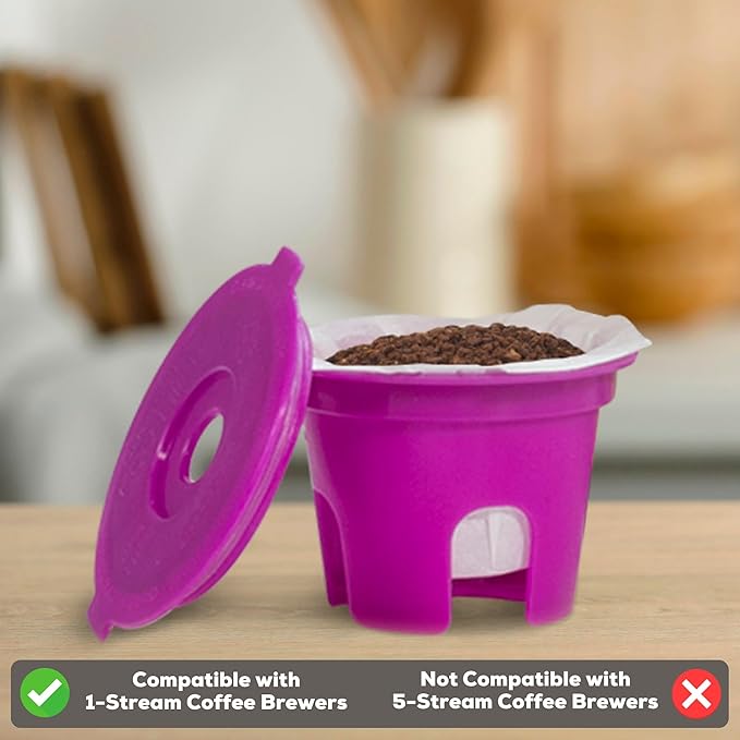 Perfect Pod Cafe Filters & Cup Reusable Coffee Pod Starter Pack - Compatible with Keurig and Select Single Cup Coffee Machines