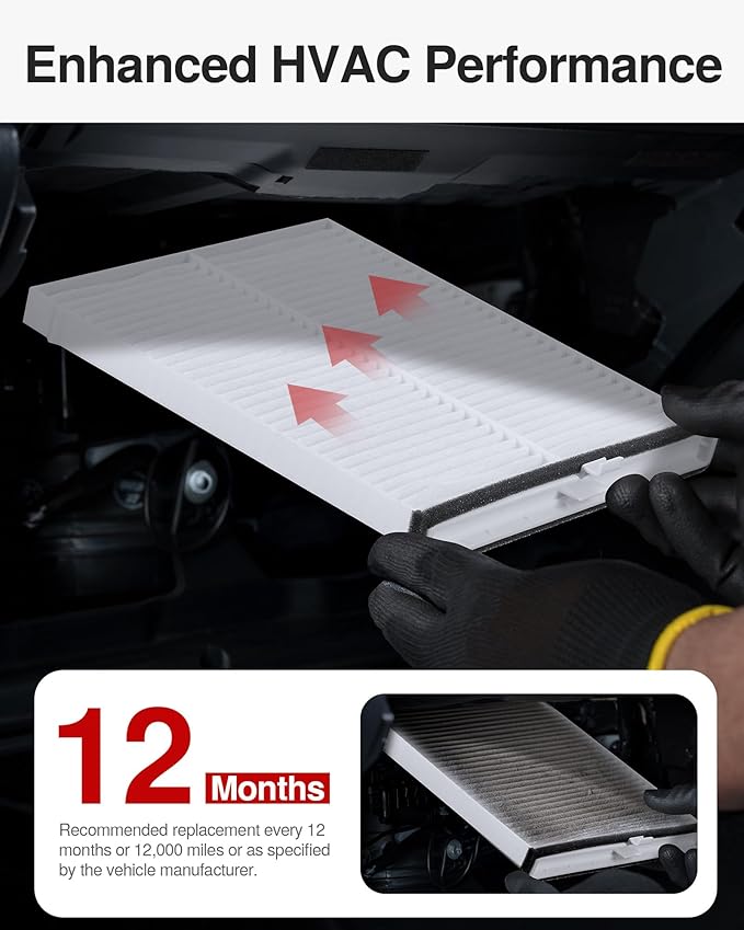 Puroma Cabin Air Filter, Replacement for CF11811, CPJ6X, CAF1907P, CAF1907C, CU24009, Compatible with Mazda 3, Mazda 6, CX-5, MP11-1K-D45, KD45-61-J6X, KR11-61-J6X