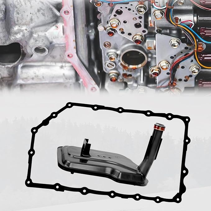 Upgraded Silverado/Sierra 6L80E 6L90E Transmission Filter with Gasket Kit Compatible with Chevy Express Silverado 1500 2500 3500 Suburban GMC Savana Sierra Yukon Escalade, Replaces# 24236933 24236517