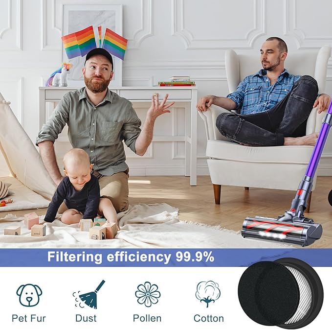 Replacement Hepa Filters Compatible with AFNOP Acevac11 Afoddon A200 A200Pro, ORFELD B08 Cordless Vacuum Cleaner,4 Pack suit Hepa Washable & Durable.