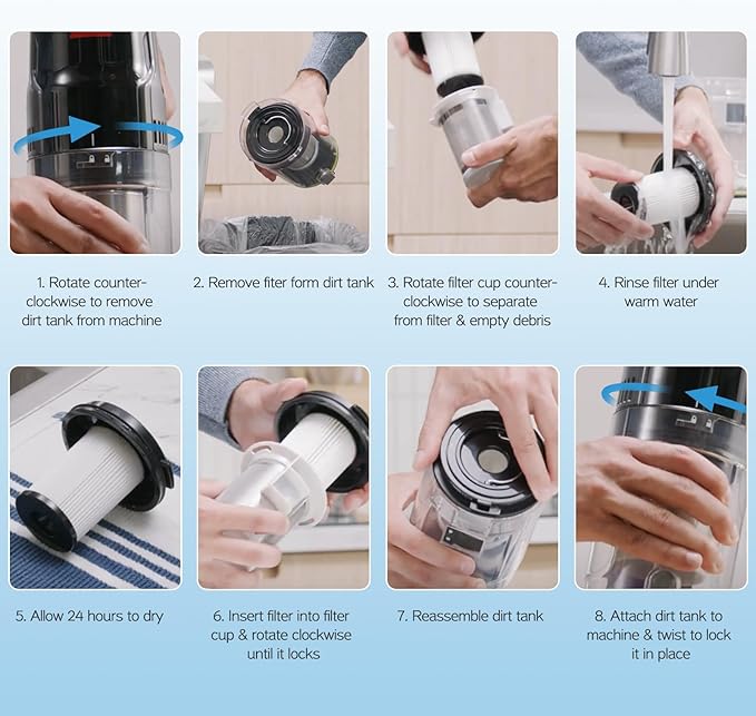 4PACK Replacement Filter Compatible with Bissell CleanView XR 200W / CleanView XR Pet 300w/ Powerlifter Turbo Cordless Stick Vacuum Cleaner 3789,3789U,3789X,3797,3797V,3797W, Replace #1638010