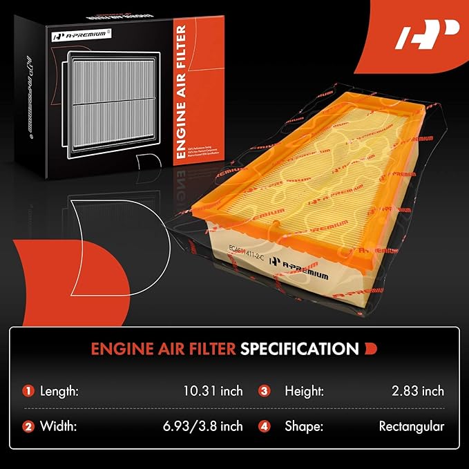 A-Premium 2-PC Engine & Cabin Air Filter with Activated Carbon Compatible with Mercedes-Benz CLA250 2014-2019, GLA250 2015-2020 & Infiniti QX30 2017-2019