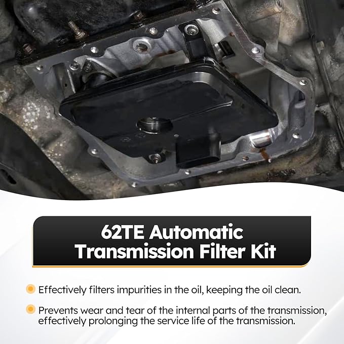 62TE Automatic Transmission Filter with Gasket Kit for Ram ProMaster 1500 2500 3500/Chrysler 200,Pacifica,Town & Country,Sebring/Dodge Avenger,Grand Caravan,Journey Replaces# FT1240 58128 68018555AA