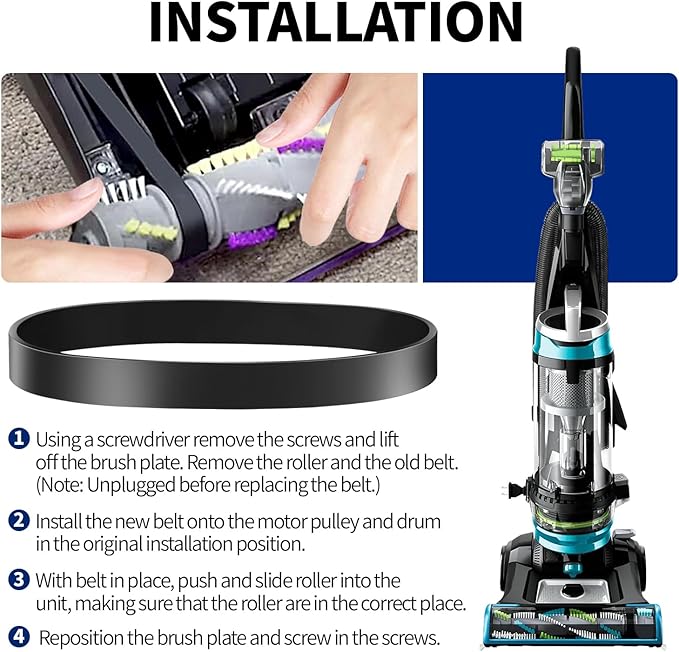 for Bissell Style 7/9/10 P/N 3031120 Vacuum Belt 5-Pack for Bissell PowerForce Helix CleanView Swivel Rewind Pet Powerlifter Pet Hair Eraser Vacuum Cleaner Rewind Parts 2031093 32074 3031123