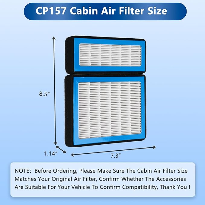 CP157 Cabin Air Filter With Activated Carbon For 2018-2022 Toyota Camry RAV4 Highlander Avalon Corolla Prius Sienna Venza & Lexus ES250 ES300h ES350 RX350 RX350L RX450h 2017 2018 2019 2020 2021 2022